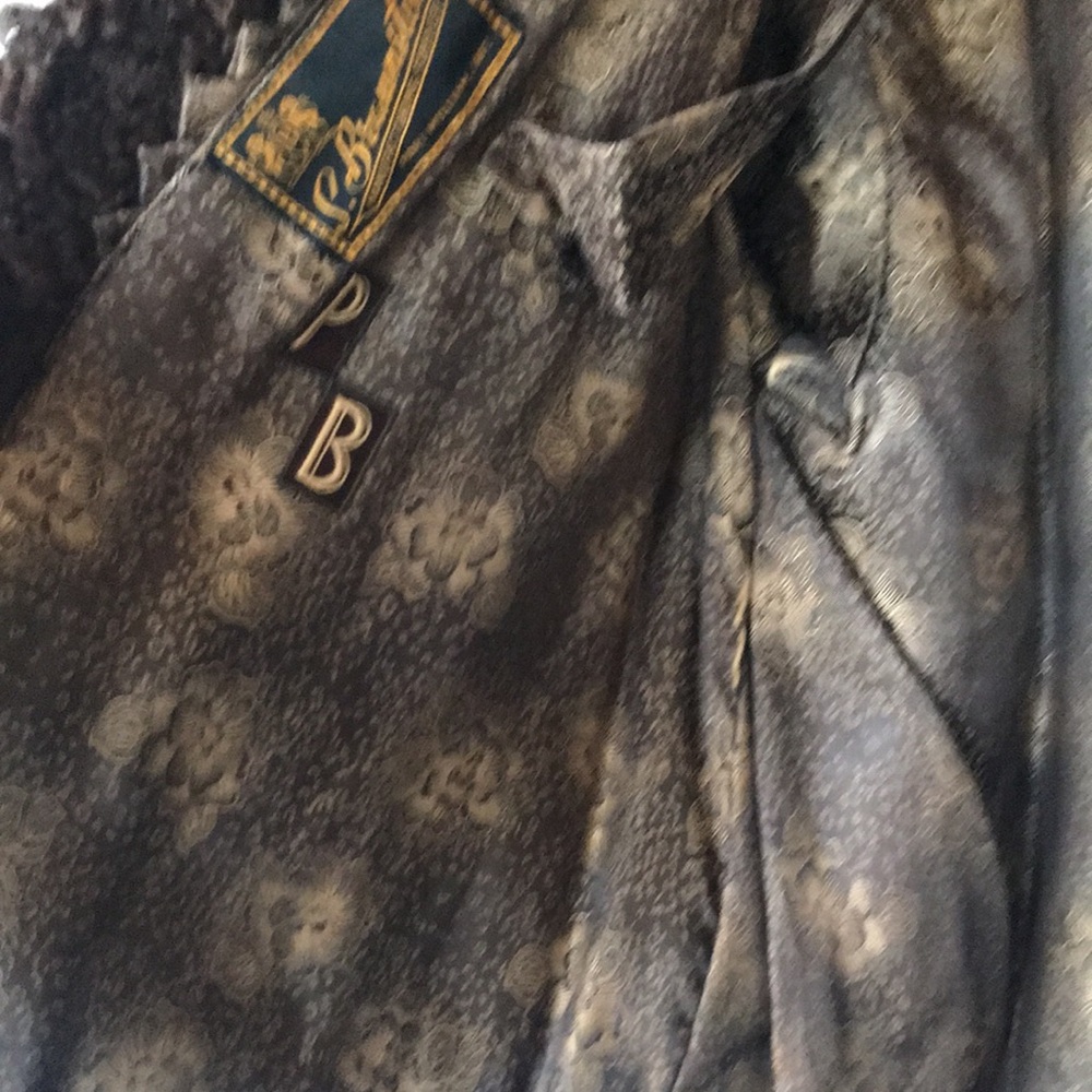 Mid-Century brown Persian lamb mink collar short coat - Picture 9 of 14